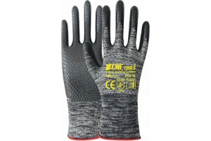 CMC ELDİVEN DESENLİ NİTRİL 1/2 SİYAH GRİ CMC1729*12x