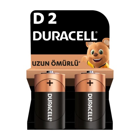 DURACELL LR20 ( D BÜYÜK ) PİL ( 2Lİ KART )*10=K