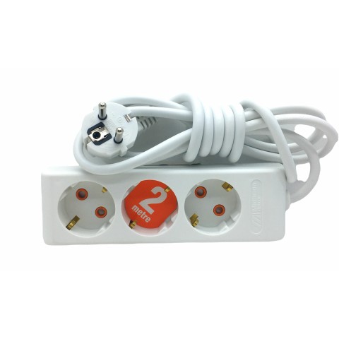 MUTLUSAN RI-TECH ( 3LÜ & 2MT. ) UZATMA KABLO & TOPRAKLI GRUP PRİZ ( RITECH )*12