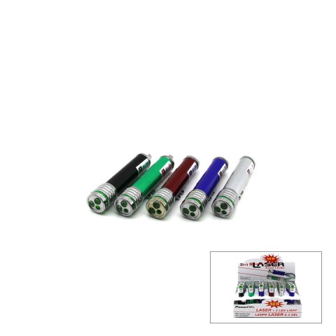 GOLD-POLİCE GP-001 ( 3İN1 BAŞLI ) LASER & LED LIGHT (RENKLİ LAZER) ( ANAHTARLIK KANCALI )*24X50