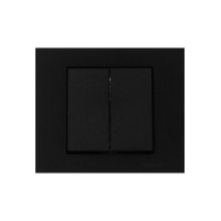 ATOM ( SİYAH ) KOMİTATÖRLÜ 2Lİ ANAHTAR PRİZ*12X10