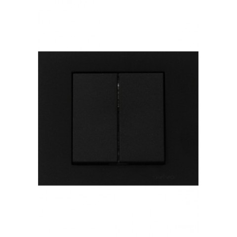 ATOM ( SİYAH ) KOMİTATÖRLÜ 2Lİ ANAHTAR PRİZ*12X10