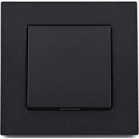 ATOM ( SİYAH ) TEKLİ ANAHTAR PRİZ*12X10