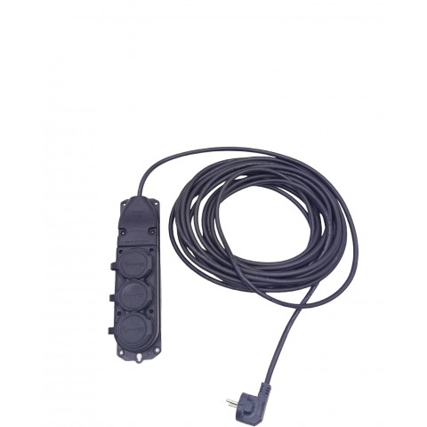 VEETRİN S-31510-3 ( 3LÜ ) ( 10MT ) ( KAUÇUK PRİZ ) ( UZATMA KABLOSU ) ( 3X1.5 CCA KABLO ) ( ŞEFFAF PENCERELİ BEZ ÇANTA ) ( KAUCUK )*10