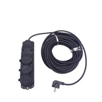 VEETRİN S-31520-3 ( 3LÜ ) ( 20MT ) ( KAUÇUK PRİZ ) UZATMA KABLOSU ( 3X1.5 CCA KABLO ) ( ŞEFFAF PENCERELİ BEZ ÇANTA ) ( KAUCUK )*6