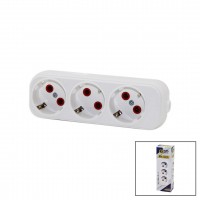 FETİH ELEKTRİK KOD-315-00 ( 3LÜ ) TOPRAKLI GRUP PRİZ KLEMENSLİ ( 16A - 250V )*25X8