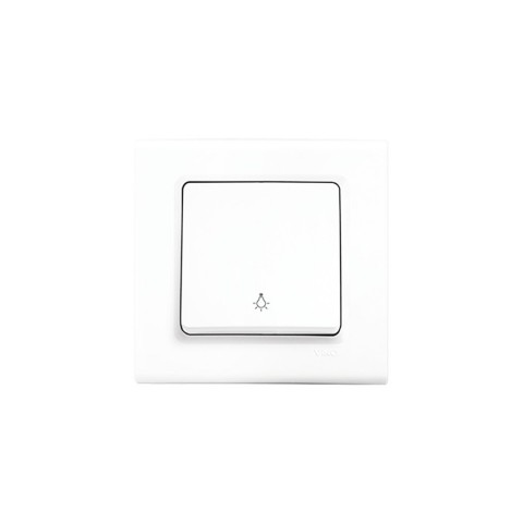 VİKO ( 9140 0003 ) LİNNERA S ( LIGHT ) TEKLİ ANAHTAR ( BEYAZ ) ( ÇERÇEVELİ )*12X10