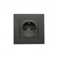 MUTLUSAN RİTA-2220 600 0295 ( POŞETLİ ) ( FÜME & TOPRAKLI PRİZ ) ÇERÇEVELİ*12X10