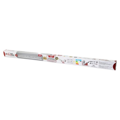 HIGHTEK HT-0001 ( 2PCS ) (120CM) (40W) YATAY BANT ARMATÜR (BEYAZ) LED LAMBA AMPUL (ALÜMİNYUM KASA & PVC BOMBELİ KAPAK)*20=K