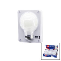 ZMAX-3183 (AMPUL MODEL) (PİLLİ) DEKORATİF GECE LAMBA (3 MODE IŞIK) (7.9X10.3X1.7CM)(3İN1 MONTAJ=MIKNATIS-VİDA-CIRT YPŞ.)*12X10