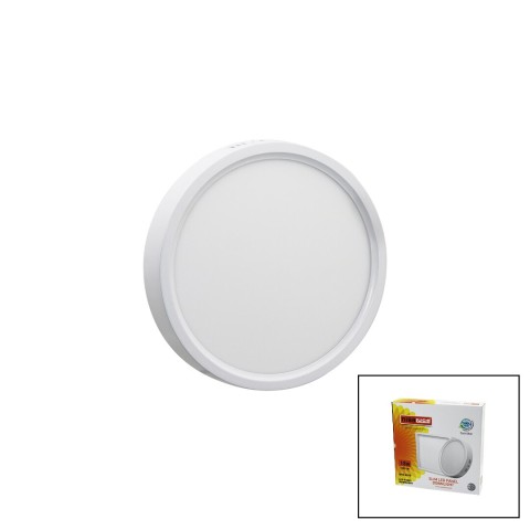 NİSALUCE EPL-18SÜ EPL-018YSU (18W) (BEYAZ METAL KASA) (SIVA ÜSTÜ) (YUVARLAK) LED SLİM PANEL (20.5CM)(1260LM)(BEYAZ=6500K)(30.000 SAAT ÖMÜR)*20