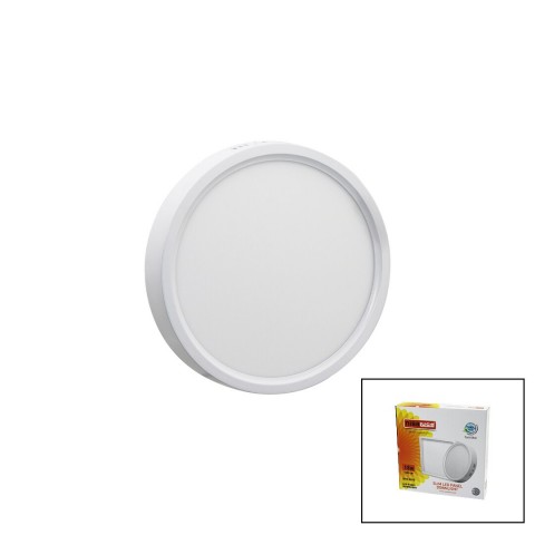 NİSALUCE EPL-18SÜ EPL-018YSU (18W) (BEYAZ METAL KASA) (SIVA ÜSTÜ) (YUVARLAK) LED SLİM PANEL (20.5CM)(1260LM)(BEYAZ=6500K)(30.000 SAAT ÖMÜR)*20