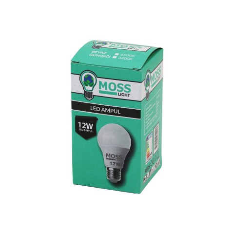 MOSS LIGHT ( 12W ) ( BEYAZ ) LED AMPUL ( E27 ) ( 960Lm ) ( 6500K ) (50.000 SAAT ÖMÜR)*200