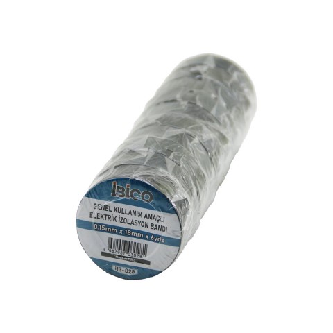 İBİCO İ13-028 ( SİYAH ) İZOLASYON ELEKTRİK BANTI ( 0.15MM X 18MM ) ( 6YDS )*10X50