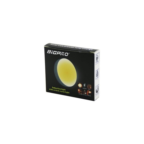 BİGPRO ( SARI LED ) ( SENSÖRLÜ=0--3MT ) ( USB ŞARJLI ) YUVARLAK LAMBA ( ÇAP: 8.3CM & KALINLIK: 2CM )*200