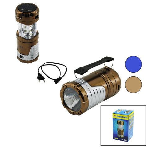 KIRGIL CAMPING LIGHT-7088B (2IN1) (1W+12LED) (SOLAR & FİŞ ŞARJLI) (LÖKÜS MODEL) KAMP LAMBA (FENER&POWERBANK)PLS.TUTMA KULP*72