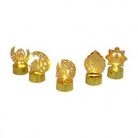 KRD-7941 ( METAL MİX DESEN ) ( PİLLİ ) RAMAZAN LED IŞIK*12X80