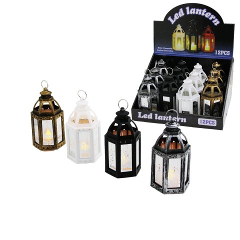 LED LANTERN SDR-LM-014 ( BÜYÜK ) ALTIGEN AÇIK KUBBE ( PİLLİ ) RAMAZAN LED IŞIK ( MİX RENKLİ & PLASTİK )*12X24