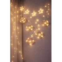 WINNBOSS EKL-09-04 ( 3MT ) ( FİŞLİ & EKLEMELİ ) RAMAZAN DEKOR LAMBA & PERDE LED ( SARI BEYAZ YUVARLAK CAMİ & YILDIZ )*50