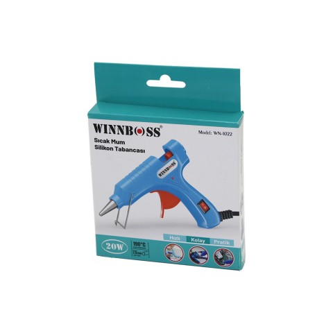 WINNBOSS WN-1022 ( 20W ) ( ANAHTARLI ) ( SICAK ) ( İNCE MUM ) SİLİKON TABANCASI*140