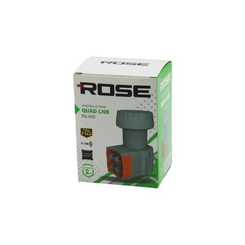 ROSE RH-400 RG-400 ( 4LÜ ) UYDU ( LNB ) UNIVERSAL QUAD ( FULL HD 1080P ) ( 0.1dB )*100