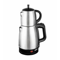 SİNBO STM-5831 ( 2İN1= ÇAYCI & KETTLE ) ( ÇELİK ) ELEKTRİKLİ ÇAY MAKİNESİ ( 1.7LT + 0.7LT ) ( ÇAY SÜZGEÇLİ ) ( 360° DÖNEBİLİR )*6