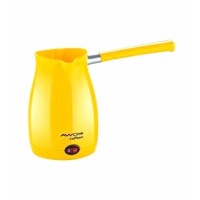 AWOX CAFFEEN ( SARI ) ELEKTRİKLİ CEZVE ( TÜRK KAHVESİ ) MAKİNESİ ( PLASTİK ) ( ÇİFT AĞIZ ) ( 0.4LT & 5 FİNCAN ) ( 1000W )*24