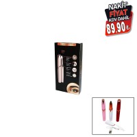 FLAWLBSS K-02 (18K GOLD PLATED) (USB ŞARJLI) (KALEM MODELİ) (KAŞ & BURUN & YANAK KIL) TÜY TEMİZLEME MAKİNESİ ( IŞIKLI )*100                     qwe05