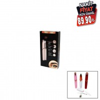 FLAWLBSS K-02 (18K GOLD PLATED) (USB ŞARJLI) (KALEM MODELİ) (KAŞ & BURUN & YANAK KIL) TÜY TEMİZLEME MAKİNESİ ( IŞIKLI )*100                     qwe05