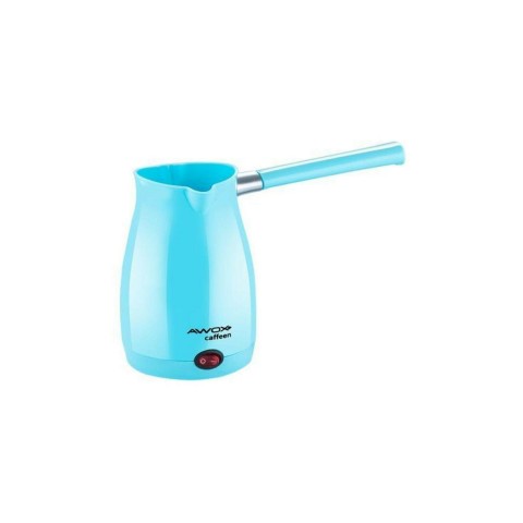 AWOX CAFFEEN ( MAVİ ) ELEKTRİKLİ CEZVE ( TÜRK KAHVESİ ) MAKİNESİ ( PLASTİK ) ( ÇİFT AĞIZ ) ( 0.4LT & 5 FİNCAN ) ( 1000W )*24