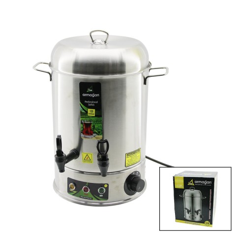 ARMAĞAN ( 120 BARDAK) ÇAY OTOMATI ( ELEKTRİKLİ ) SEMAVER ÇAY MAKİNESİ ( ÇİFT MUSLUK ) ( 12LT ) ( 2000W ) ( 9.1A )*2