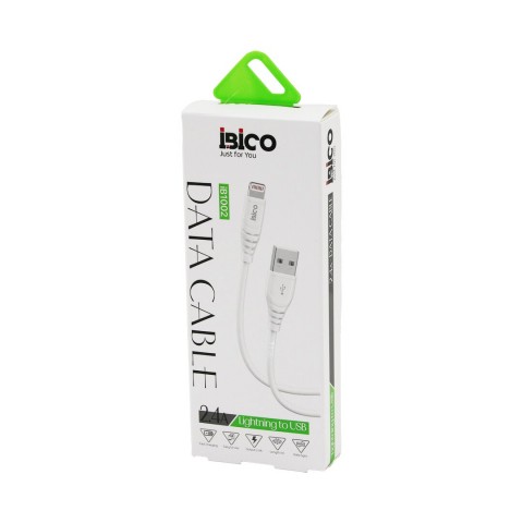 İBİCO İB-1002 ( USB TO=( İPHONE ) ( KABLO ) ( 2.4A ) ( HIZLI ) TELEFON ŞARJ & DATA KABLOSU=1MT ( 2400mA )*10X22
