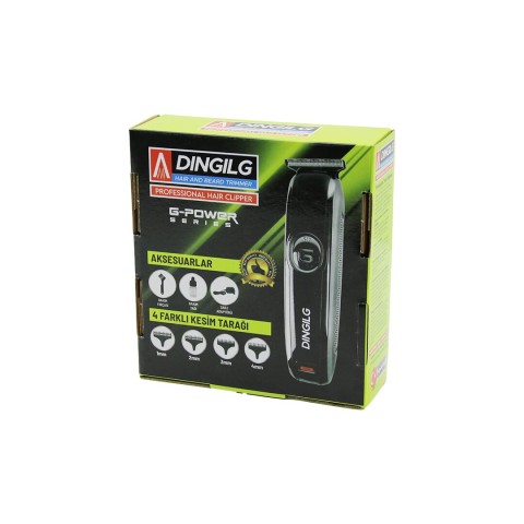 DINGILG RD-6050 (G-POWER) SAÇ SAKAL KESME & TRAŞ MAKİNESİ (FİŞ ŞARJLI) (KROM KAPLI GÖVDE) (8 SAAT ŞARJ=60DK.KULLANIM)*40