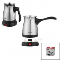 SİNBO SCM-2991 (ÇELİK) ELEKTRİKLİ CEZVE (TÜRK KAHVE MAKİNESİ & 6FİNCAN=500ML) (360° KABLOSUZ KULLANIM) (KATLANIR KULP) (600W)*8