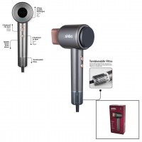 SİNBO SHD-1717 (BLDC TURBO MOTOR) (TOKMAK MODEL) SAÇ KURUTMA MAKİNESİ (1600W) (2-KDM.HIZ) (3-KDM.SICAKLIK) (YAPIŞKANLI ASKI)*8