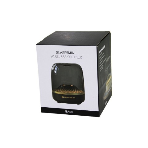 GLASS 5MINI PL-4437 ( MİKA KRİSTAL FANUS MODEL ) ( WİRELESS ) ( USB ŞARJLI ) SPEAKER HOPARLÖR ( RGB IŞIKLI ) ( AUX & TF & DC5V )*60