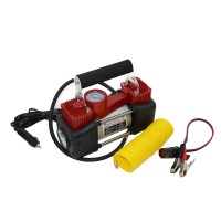 YAGE YG-842 ( ÇİFT SİLİNDİR ) (OTO & ARAÇ) HAVA KOMPRESÖRÜ (DC/12V & 15Amp & 150PSI) (FENERLİ) (BAR GÖSTERGELİ)*6
