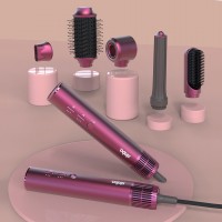 SİNBO SHD-1729 ( KIRMIZI ) AİR BRUSH (5İN1=BUKLE-HACİMLE-DÜZLEŞTİR-2-FIRÇA) SAÇ KURUTMA & ŞEKİL MAKİNESİ (1300W)(3-KDM.HIZ SICAKLIK)*4