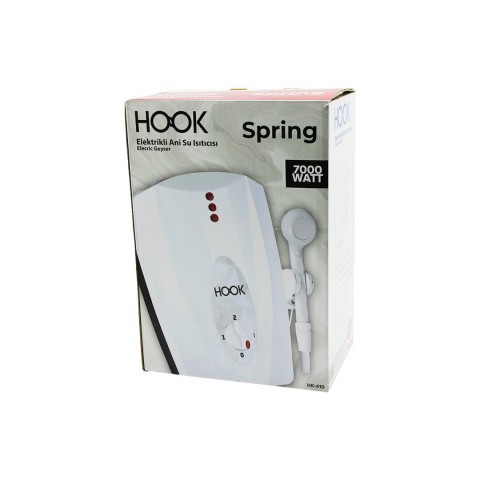HOOK HK-410 SU ISITICI ELEKTRİKLİ ŞOFBEN (3 KADEMELİ & YANMAZ İÇ KABLO TAKIM) (7000W) (50-60HZ)*6
