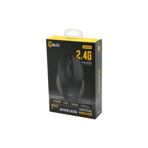BLİC - BWM3 ( SİYAH ) KABLOSUZ MOUSE ( 2.4G ) ( 8-10M DİSTANCE ) ( WİRELESS & KABLOSUZ ) (1600DPI)*100