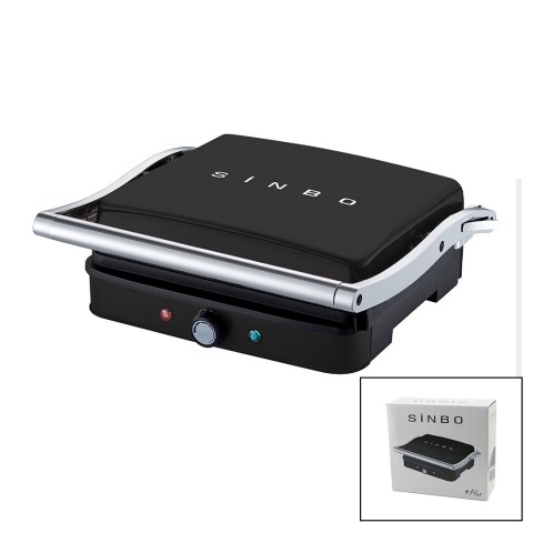 SİNBO SSM-2571 ( SİYAH ) IZGARA VE TOST MAKİNESİ ( AYARLANABİLİR ISI ) ( 180° AÇILABİLİR ÜST GÖVDE )*4