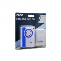 İBİCO İ11-014 ( WİRELES KABLOSUZ ) KAPI ZİLİ ( PİLLİ ) ( 16 FARKLI MELODİ ) ( 50MT ÇEKİM ALANI ) ( PİL = 2AA & DÜĞME = 23A )*50
