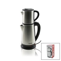 HOOK HK-509 ( ELEKTRİKLİ ) ÇAY MAKİNESİ ( ÇAYCI SET ) ( 1.8LT SU ISITICI PLS.+ 0.8LT DEMLİK ) ( ÇELİK TABAN ) ( 1800W ) ( 360° GÖVDE )*6