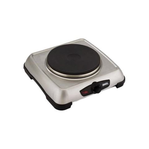 AKEL AP-516 ( GÜMÜŞ ) ( TEK GÖZLÜ ) MİNİ ELEKTRİKLİ OCAK ( 1500W ) ( AYARLANABİLİR TERMOSTAT ) ( ISITICI YÜZEY = 18CM )*5
