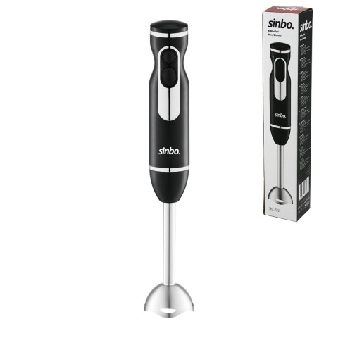 SİNBO SHB-7513 ( SİYAH - GÜMÜŞ ) ( ÇUBUK ) EL BLENDER ( ÇELİK UÇLU ) ( DC MOTOR & 400W )*12