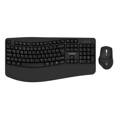 EVEREST KM-35 ( KABLOSUZ ) KLAVYE & MOUSE SETİ ( MULTİMEDİA & ERGOMİK BİLEK DESTEK ) ( Q KALVYE )*10