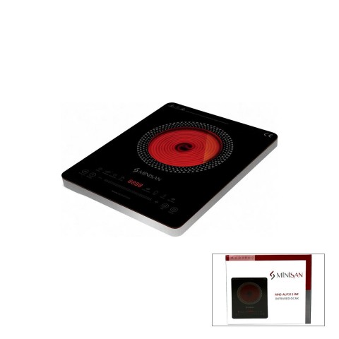 MİNİSAN ALP-DT312 ( 4 SAAT ZAMANLAYICI & 24 SAATLİK ÖN AYAR ) YENİ NESİL TEKLİ ELEKTRİKLİ OCAK (2000W)*1
