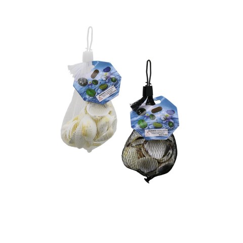 KRT NO-494 ( FİLELİ ) ( BEYAZ & RENKLİ MİX ) MİDYE DENİZ KABUK VAZO TAŞI*250