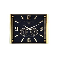 GALAXY PREMİUM 707-A-1 A-2 G-1 BAROMETRELİ ( ISI & NEM ÖLÇER ) KABARTMA RAKAMLI DUVAR SAATİ ( 41.5X32CM )*10
