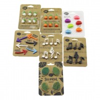 YAKUT-12415 ( MİNİ ) ( MIKNATISLI ) DOLAP MAGNET ( MİX MODEL=KAKTÜS--NOTA HARF--BULUT--OK=6PCS & YAPRAK=4PCS )*20X25